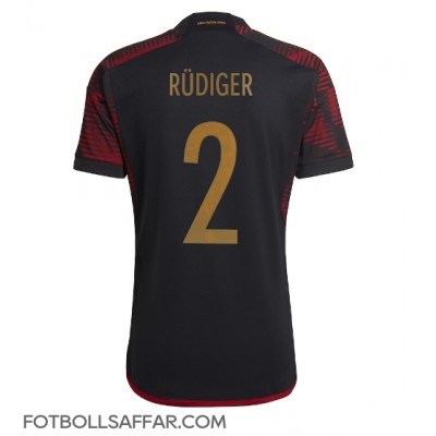 Tyskland Antonio Rudiger #2 Bortatröja VM 2022 Kortärmad